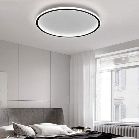 Ultra-tunn modern taklampa | Flush Mount LED för låga tak | Rund & dimbar Carvallo