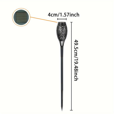 Solarlampor med fladdrande låga för gångvägar i trädgården Carvallo