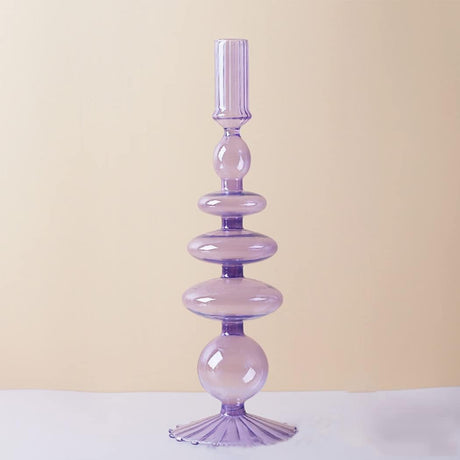 Royaleva Handgjorda Glasljushållare - Eleganta Dekorativa Accentbitar Carvallo