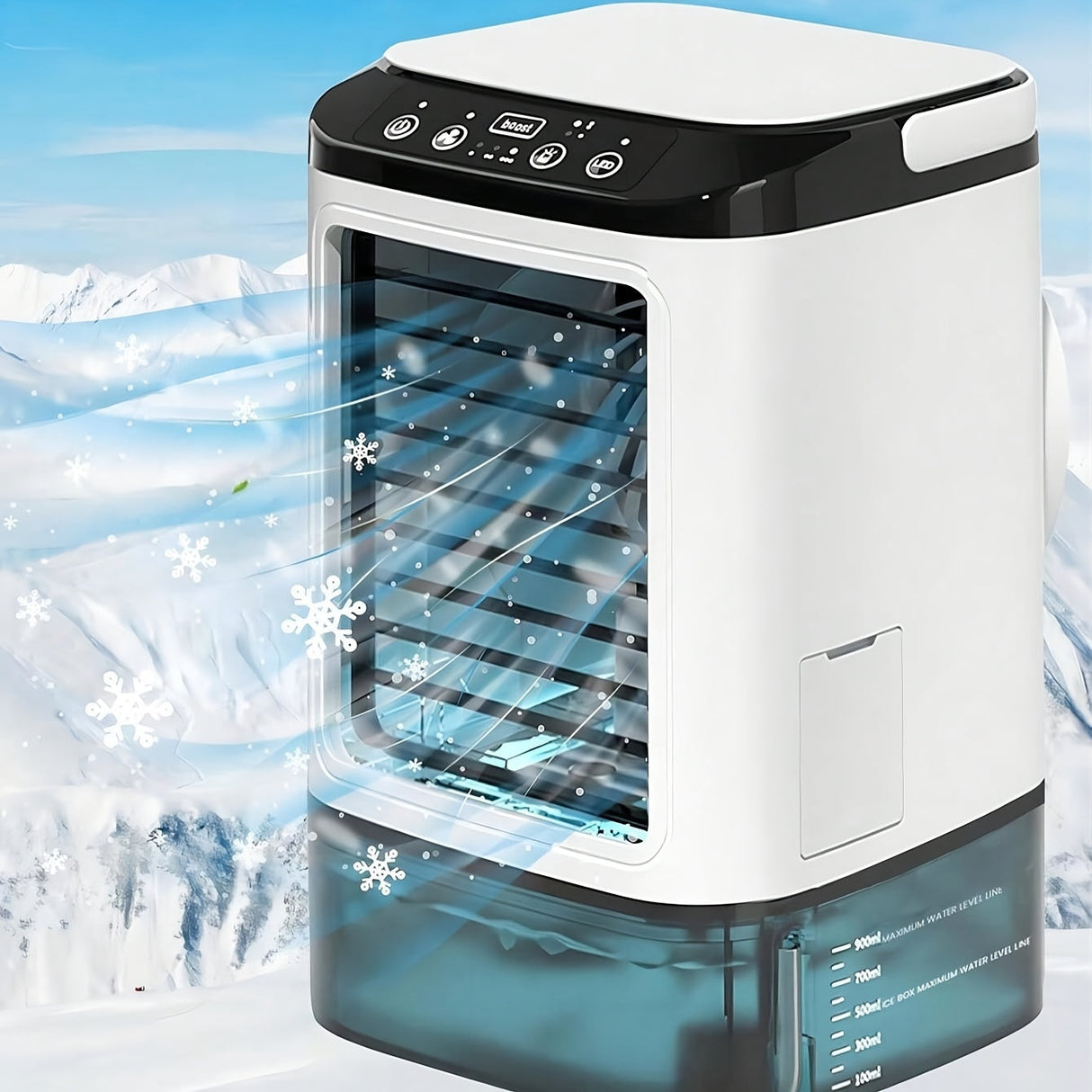 Carvallo Mini-Klimaanläggning Coolivy | USB-driven | Med vattentank & luftfuktighet | Kompakt & Mobil Carvallo