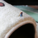 Modern Abstract Badmatta | Mjuk Mikrofiber Absorberande | Snabbtorkande | Halkfri | Brick by Brick Carvallo