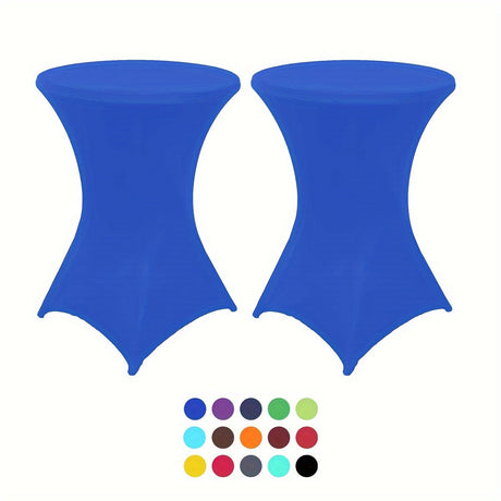 Stretchy Cocktail Table Covers - Solid Color, Ideal for Partyn och Evenemang Carvallo