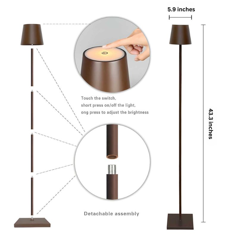 Royaleva Trådlös Golvlampa – Sleek Modern Vattentålig LED-belysning för Hem och Kontor Carvallo