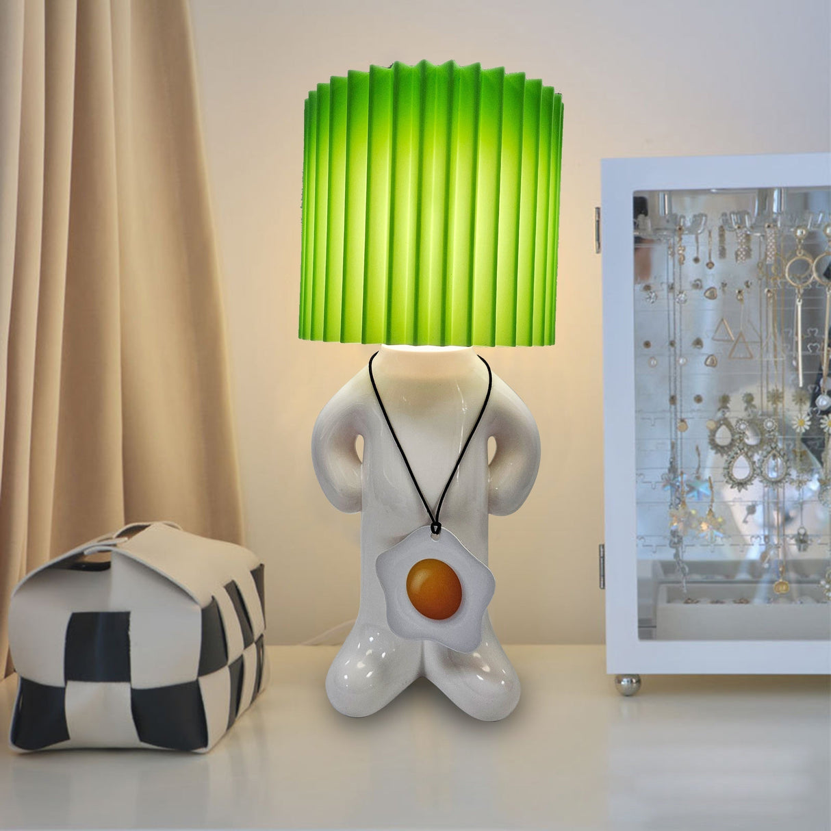 GlowCraft - Dimbar Akryl Bordslampa med LED-belysning och Tryckknappskontroll Carvallo