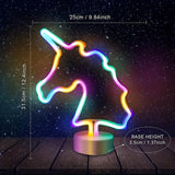 UnicornGlow - Neon Enhörning USB Skrivbordslampa för Fest & Dekoration Carvallo
