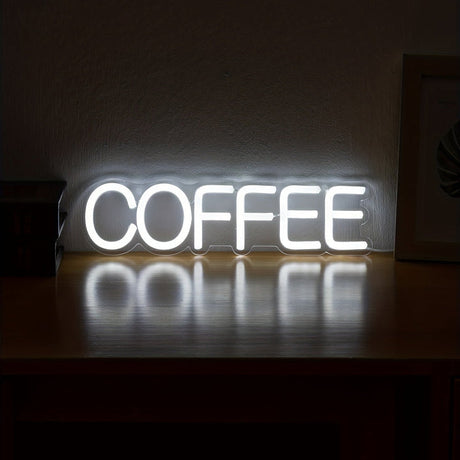 Stilfulla LED-neonskylten Kaffe Carvallo