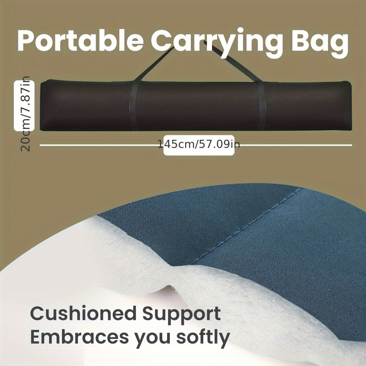 Carvallo-hängmatta RelaxBoo | Med bambus spridare & metallställning | Inkl. kudde | För trädgård & terrass Carvallo