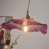 Vintage Floral Glass Pendant Light | Retro Elegance | Warm Glow | Justerbar Hängande | Brick by Brick Carvallo