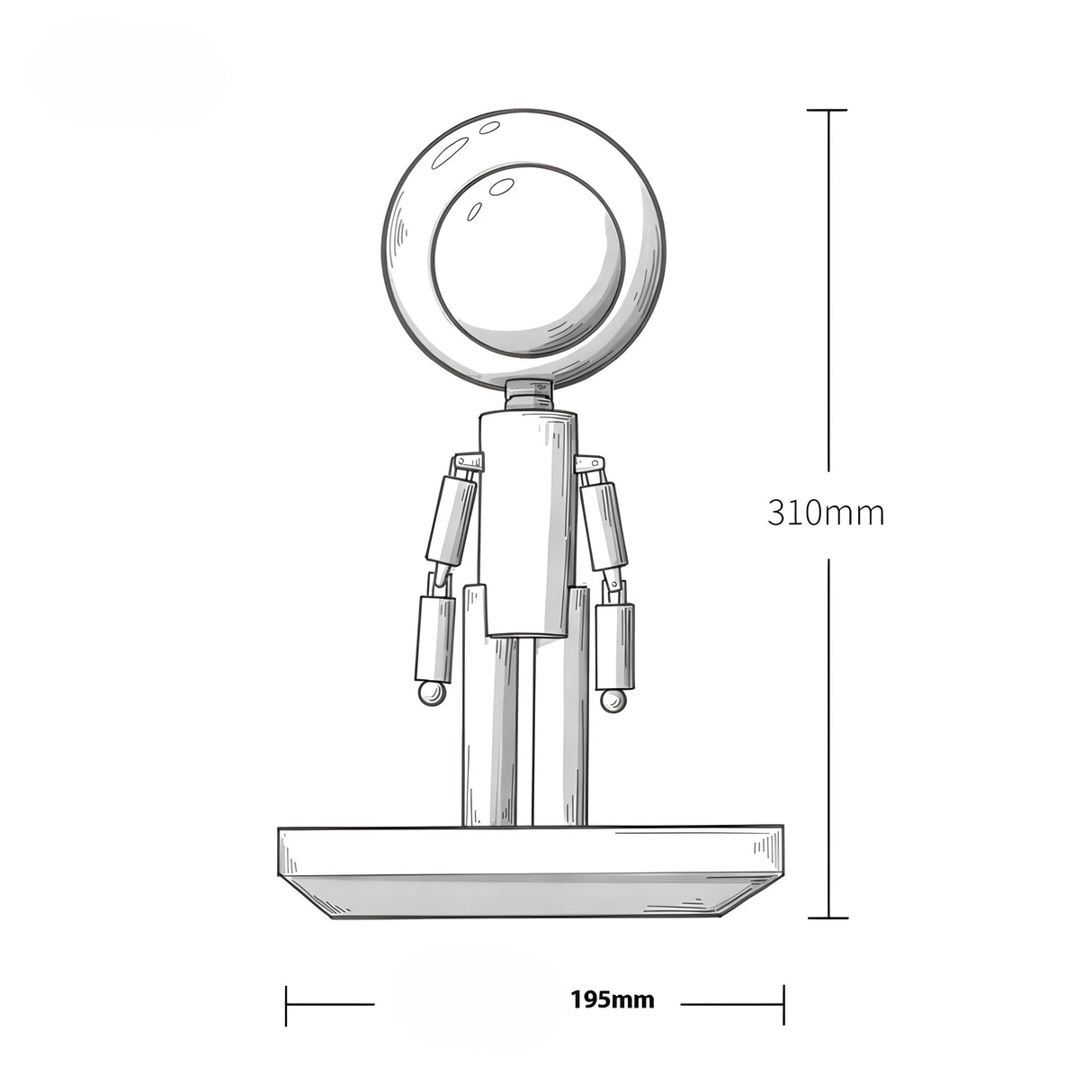 LunarEase Lampa – Elegant skrivbordsmånlampa Carvallo