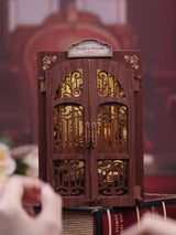 DIY Miniatyr Ugglebokhandel – 3D Träkit med Belysning för Kreativ Dekoration Carvallo