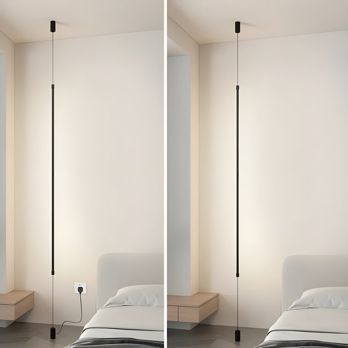 Slim LED golvlampa – Minimalistisk design för en mysig boendestämning Carvallo