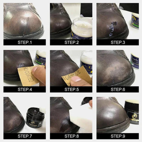 RoyaleGlow Läderåterställning Reparationskräm För Bil Återfärgningskit Carvallo