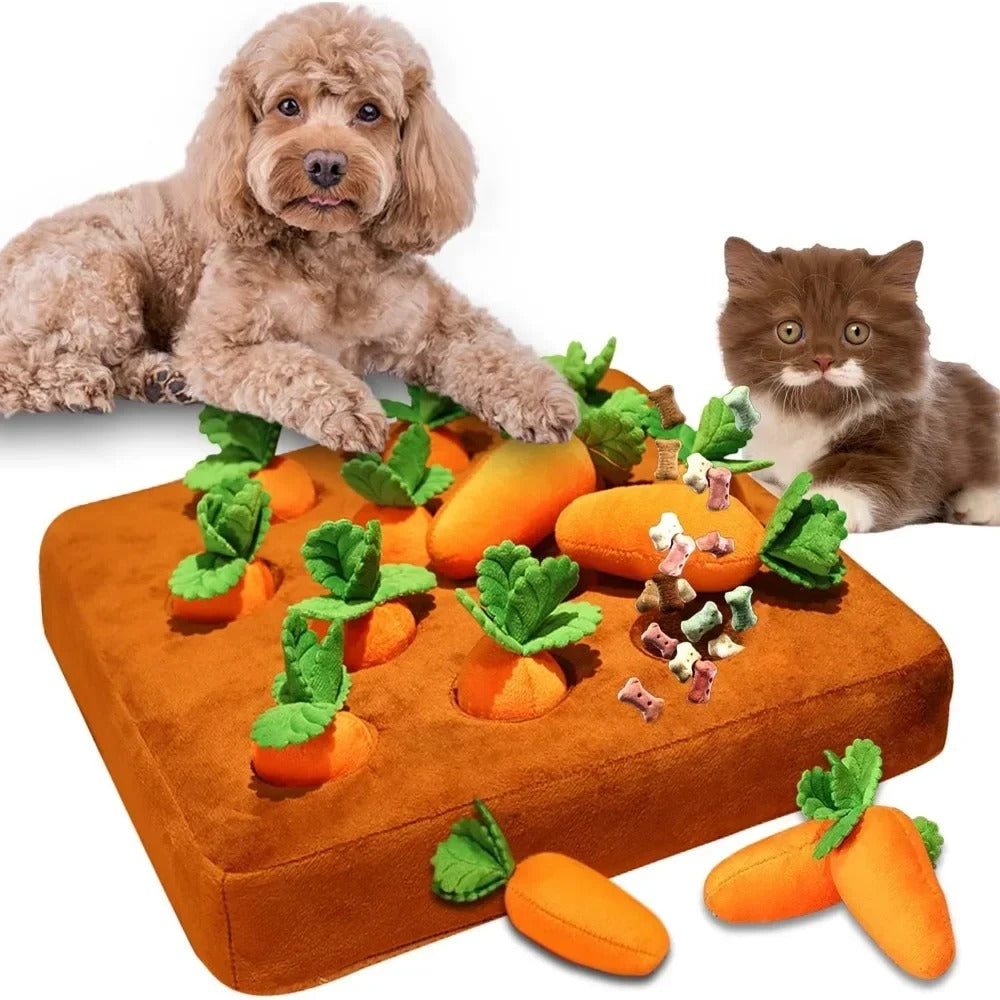 Interaktiv Plush Morots Hundleksak - Morots Snuffle Mat för Hundar Carvallo