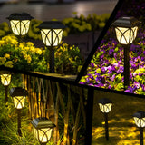 HexaGlow Ljus – 4-pack Retro Fyrkantiga Trädgårdssolarlampor Carvallo