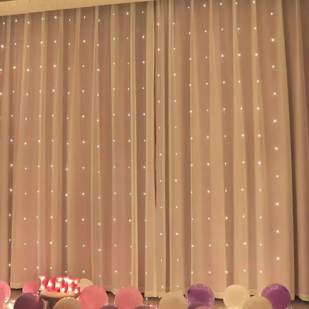 Fairy Lights Gardin Varmvit LED USB Set Carvallo