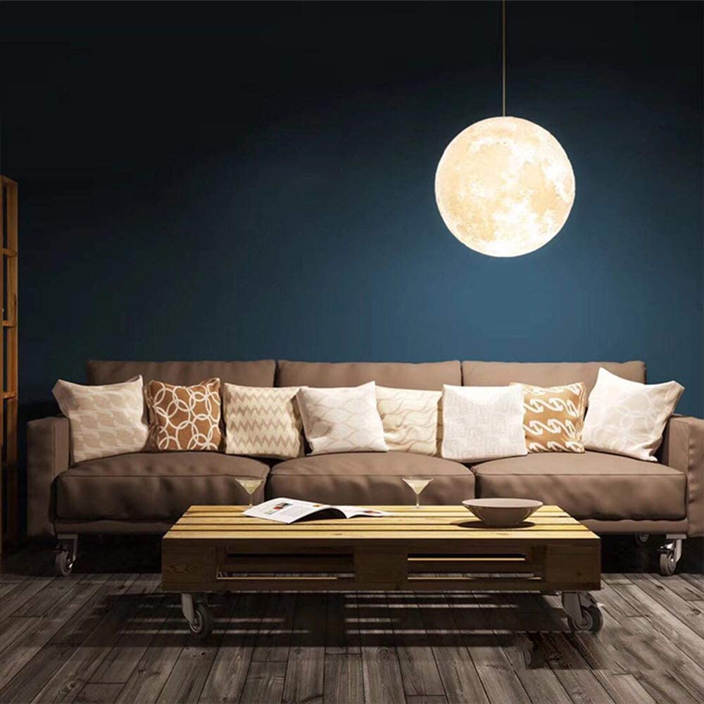 3D Mån Pendel Lampa | Touch Control LED Lampa för Sovrum Carvallo
