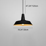 Samtida industriell taklampa i rundjärn MILA Sverige