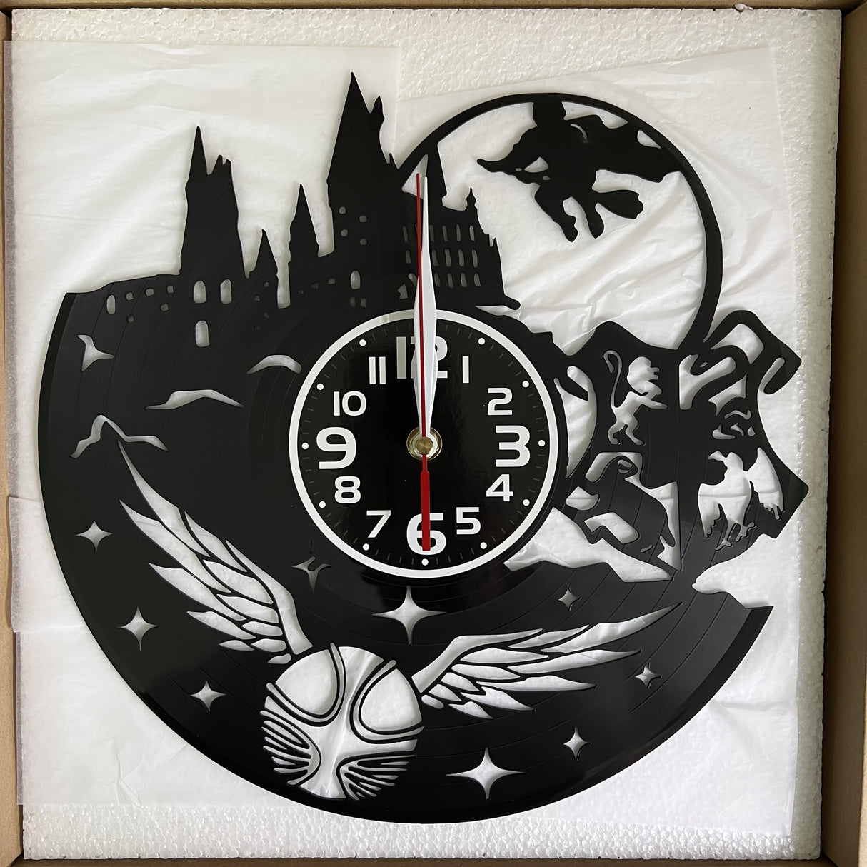 Stille LED Vinylskivor Väggklocka - Perfekt För Vardagsrum, Sovrum, Kök & Kontorsdekoration | Idealisk Gåva För Födelsedag, Mors Dag & Halloween Carvallo