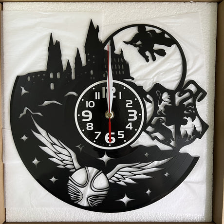 Stille LED Vinylskivor Väggklocka - Perfekt För Vardagsrum, Sovrum, Kök & Kontorsdekoration | Idealisk Gåva För Födelsedag, Mors Dag & Halloween Carvallo