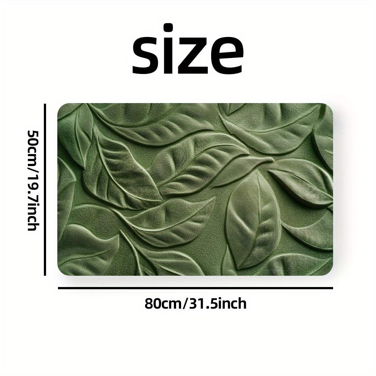 Diatomejord Badmatta med Grönt Bladmönster – Absorberande och Snabbtorkande Carvallo