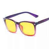 Blått ljusblockerande fyrkantiga glasögon Carvallo