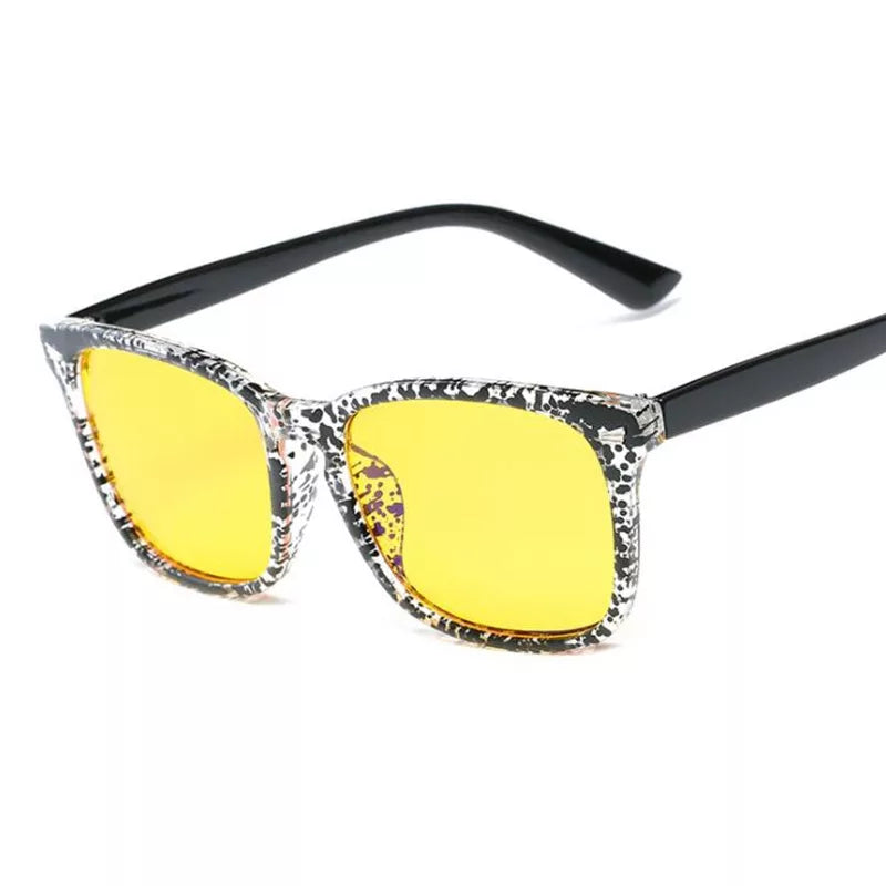 Blått ljusblockerande fyrkantiga glasögon Carvallo