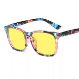 Blått ljusblockerande fyrkantiga glasögon Carvallo