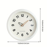 SilenceTime - Stille 10-tums Väggklocka för Sovrum och Vardagsrum Carvallo