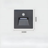 LED-utomhusvägglampa med rörelsesensor – Vattentät nattlampa för trädgård och terrass Carvallo