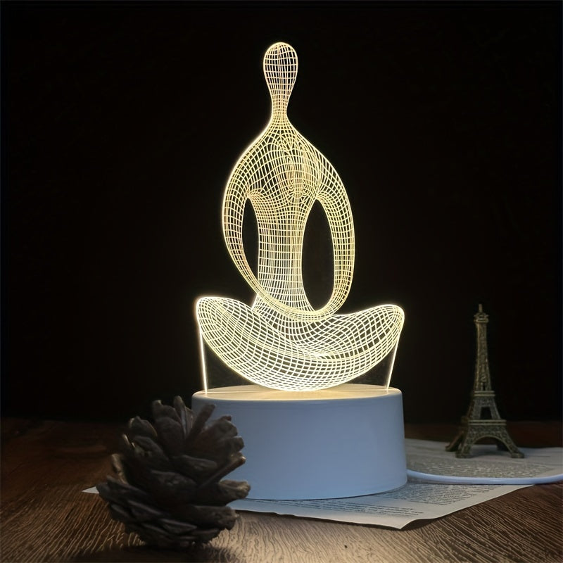 ZenLight - 3D Yoga Nattlampa med USB-anslutning Carvallo