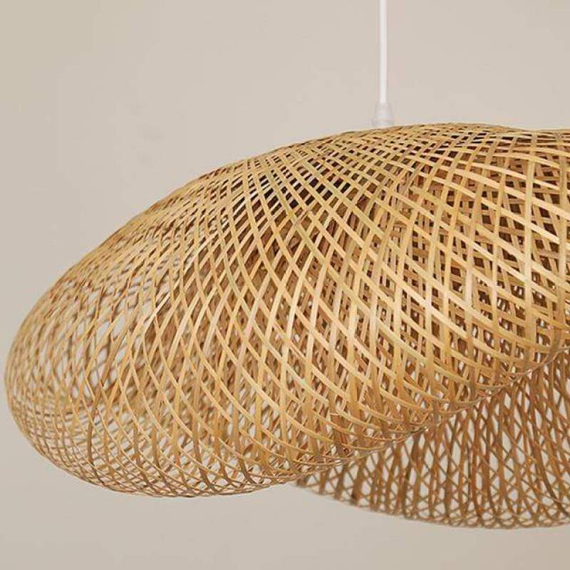ZenBamboo LED Hänglampa Bollar av Bambu för Sovrum Carvallo
