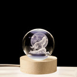 WolfLamp - 3D Snygg Wolf Glas Snöglob USB Nattlampa Carvallo
