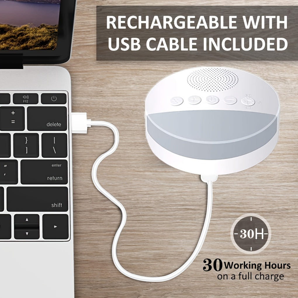 Sleep Sound Vit Brusmaskin - Lugnande Ljud för Bättre Sömn och Avkoppling Carvallo