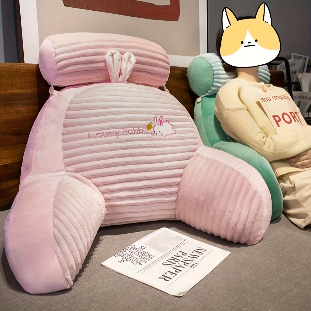 Plush Sängkudde med Ryggstöd - Mjuk Ländryggsstöd för Säng och Soffa, Fyra Säsonger Carvallo