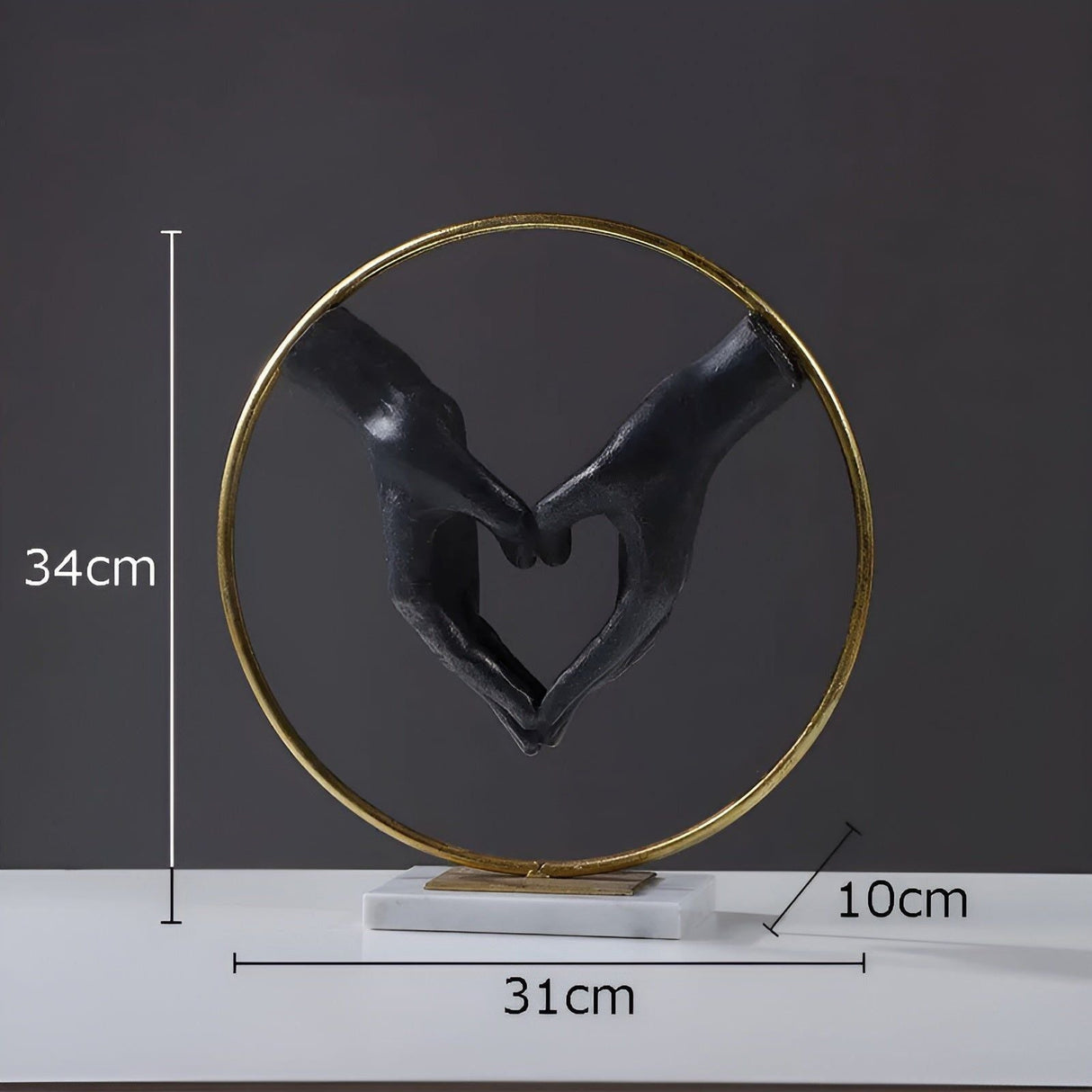 Handshake Decor - Kreativ Skakande Händer Staty för Lyxig Dekoration Carvallo