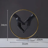 Handshake Decor - Kreativ Skakande Händer Staty för Lyxig Dekoration Carvallo