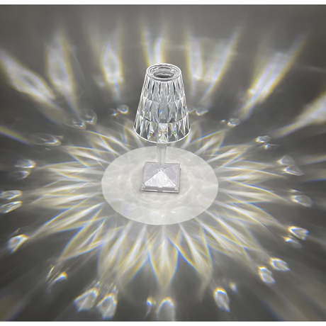 Diamond Glow - Trådlös USB Crystal Shine Nattdukslampan Carvallo