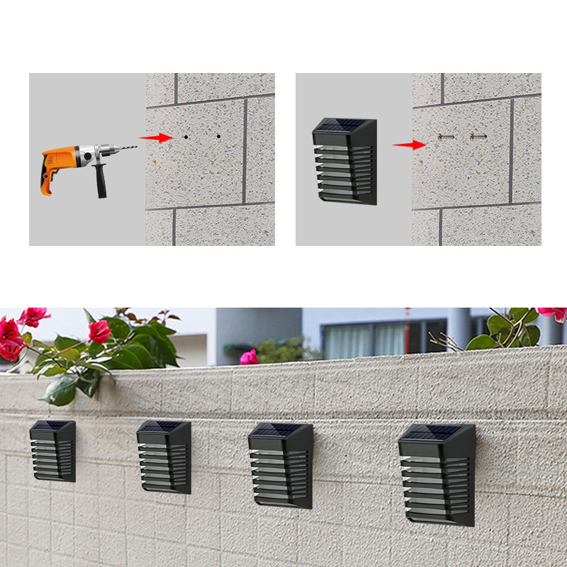 Solar LED Vägglampa för trädgård – Solardriven utomhusbelysning för terrass och trädgård Carvallo