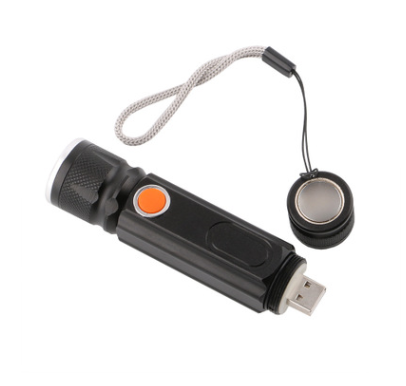 USB Uppladdningsbar Magnetisk Ficklampa – LED Nödbelysning med Magnet och Bärrem Carvallo