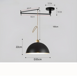 LuxeSwing Light - Nordisk Justerbar LED- Taklampa med Svängarm Carvallo