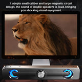 PC Soundbar Högtalare – USB-driven med LED-ljus 3,5 mm jack för Laptop & TV Carvallo