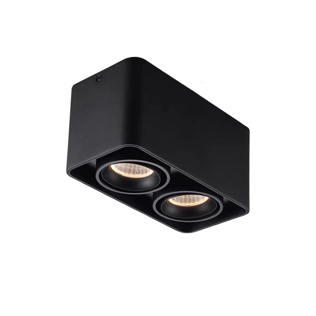 FlexiSquare - Dimbart LED Takrosettlampa med Justerbar Fyrkantig Lampfot Carvallo