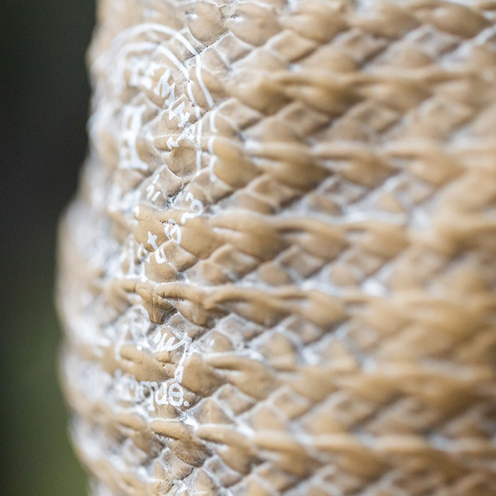 Keramisk planterpotte i hampsekk-design med tauhåndtak - dekorativ blomsterpotte for hage og hjem Carvallo