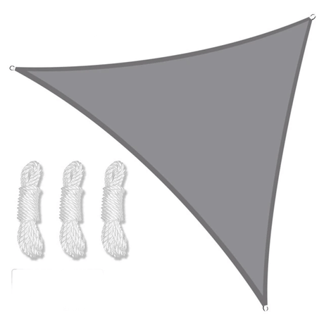 Triangulärt Vattentät Solsegel-Kök-BB-Ljusgrå-200x200x200 cm-Hemnix