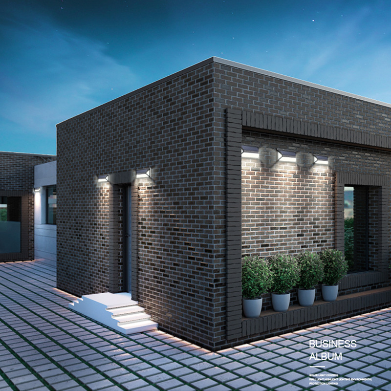 Modern Solar LED Vägglampa för Utomhus – Vattentät Fasadbelysning med Rörelsesensor Carvallo