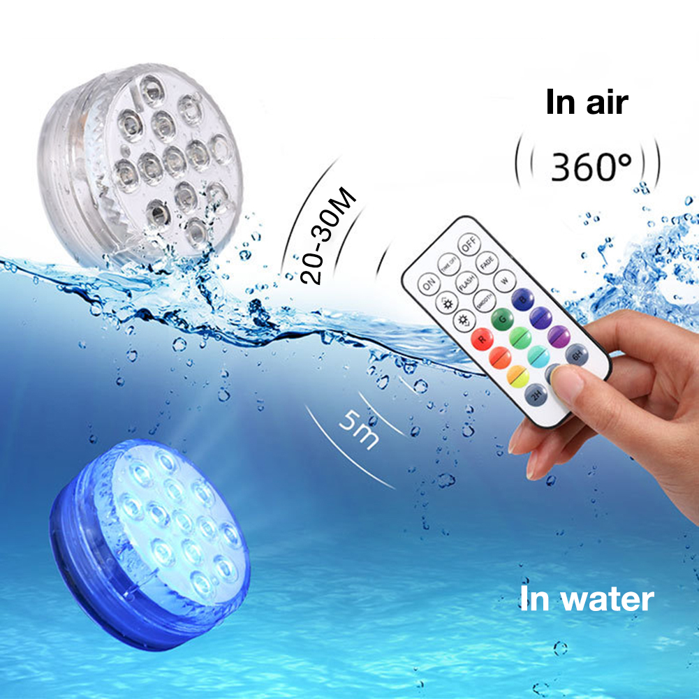 Underwater LED-lampa med fjärrkontroll – RGB flerfärgad poolbelysning för badrum och dammar Carvallo