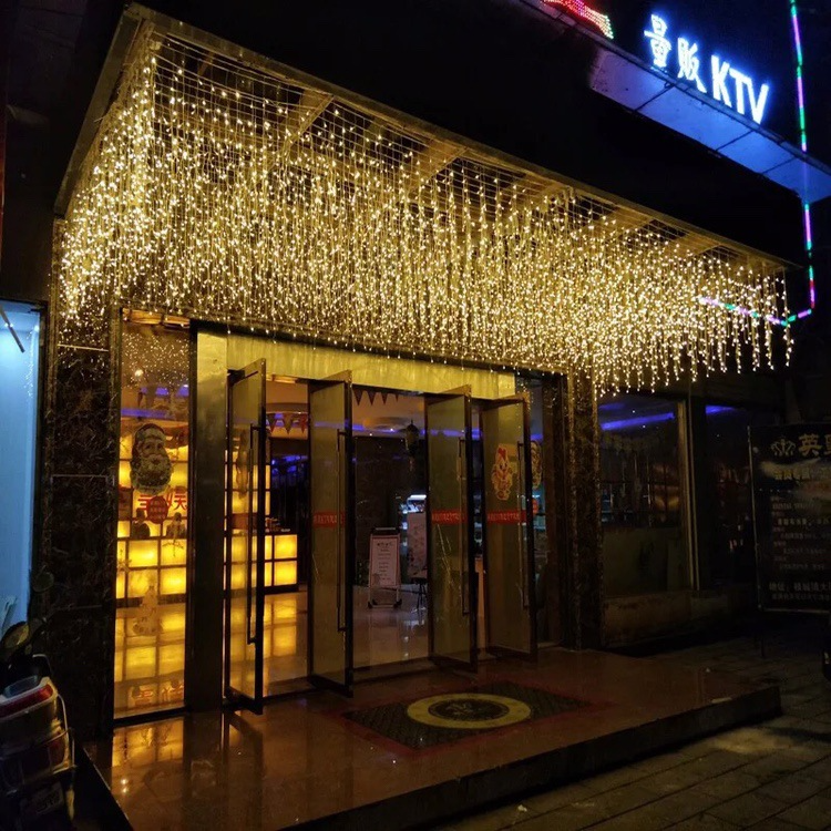 LED stjärnhimmel istapp ljusslinga – Dekorativa ljusgardiner för jul och trädgård Carvallo