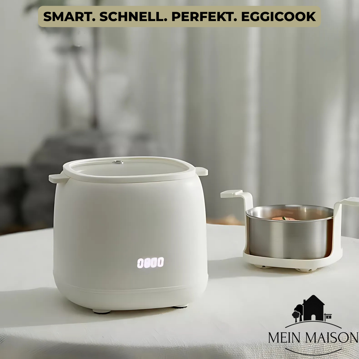 Carvallo Äggkokare EggiCook | Perfekta ägg med knapptryck | Automatisk avstängning | 4 ägg Carvallo