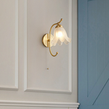 Fransk Vardagsrum Retro Glas Vägglampor Carvallo