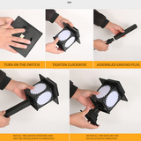 Solar LED Trädgårdslampa – Stor kvadratisk lampa med varmt ljus och dubbel användning Carvallo